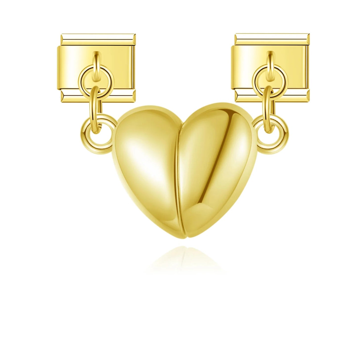 Par de Charms Corazón con Imán - Italian Charms